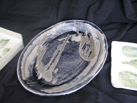 Au grès des saisons | Assiettes au grès des saisons assiette bleue créations vaisselle