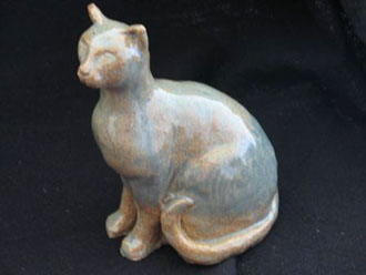 Au grès des saisons | Sculpture  Au grès des saisons chat décoration créations Sculpture