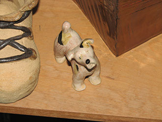 Au grès des saisons chien décoration création Sculpture 